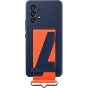 Coque SAMSUNG A53 Silicone avec Laniere bleu