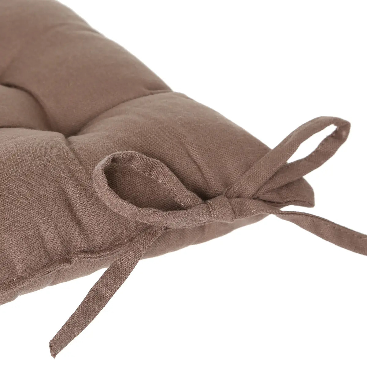 Galette de chaise gris taupe 38x38cm