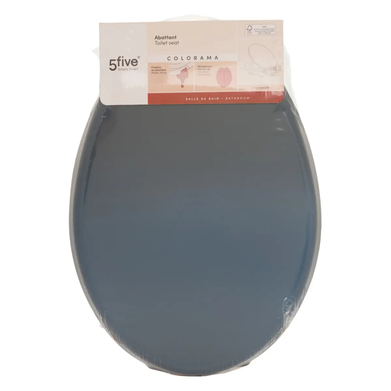 Abattant WC Colorama 36x48cm bleu