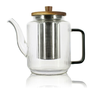 Théière en verre et anse graphite 1,2L KARL
