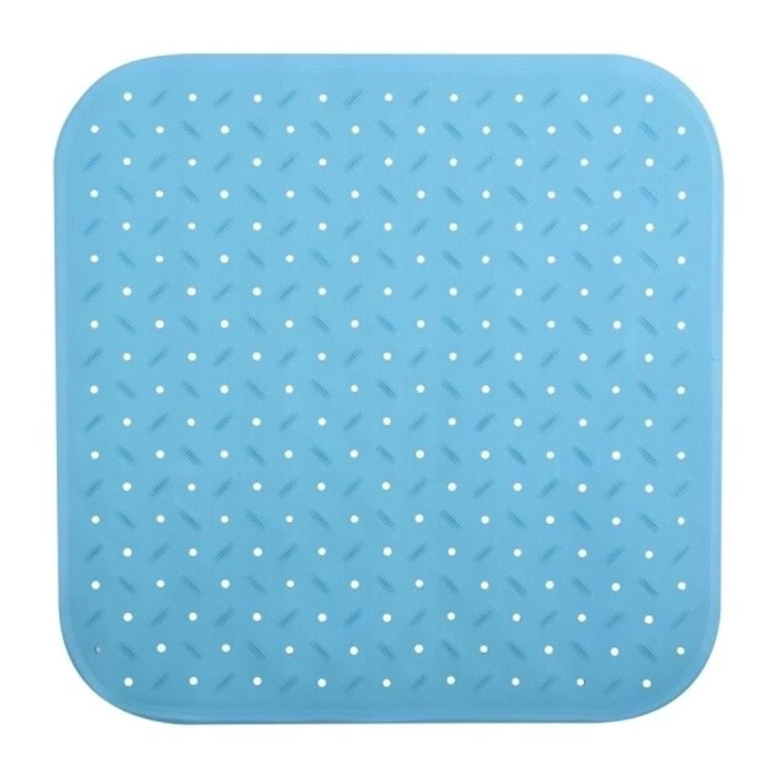 Tapis Fond de douche antidérapant Caoutchouc CLASS 54x54cm Bleu Ciel MSV