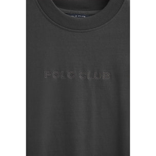 Camiseta JK gris oscuro con logo contrastado Polo Club