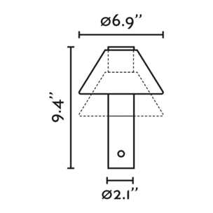FUJI Lámpara portátil negra