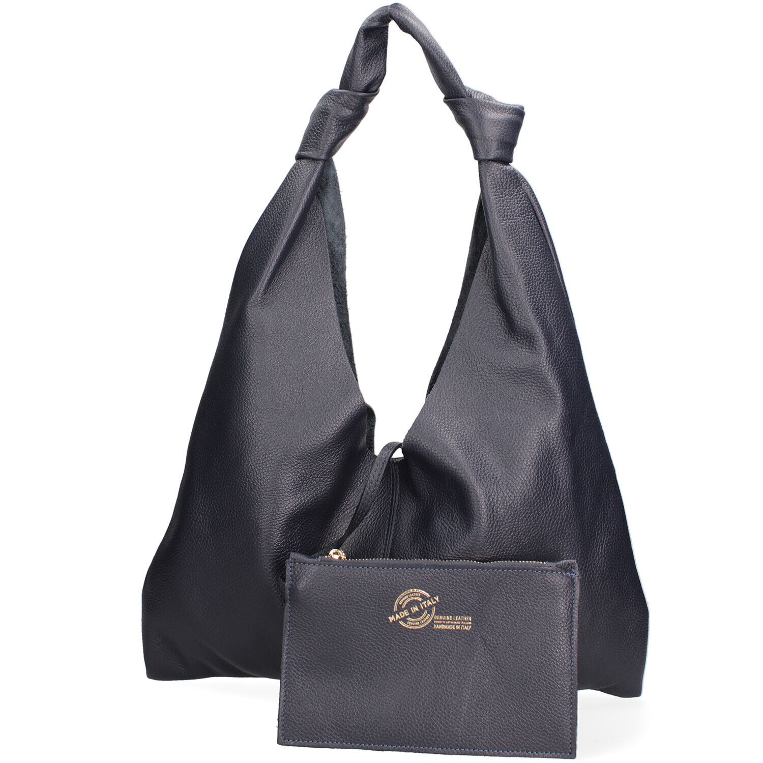Borsa a spalla da donna In Vera pelle Made in Italy 40x42x2 cm