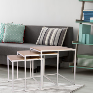Tables Carrees Gigognes Blanches X3