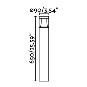 PLIM-1 LED Lámpara baliza gris oscuro