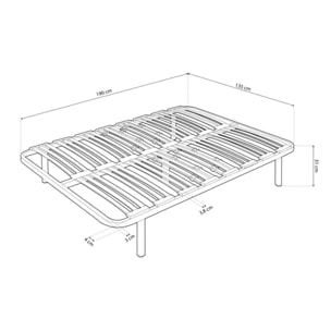 Somier láminas RX Diamond - Con patas