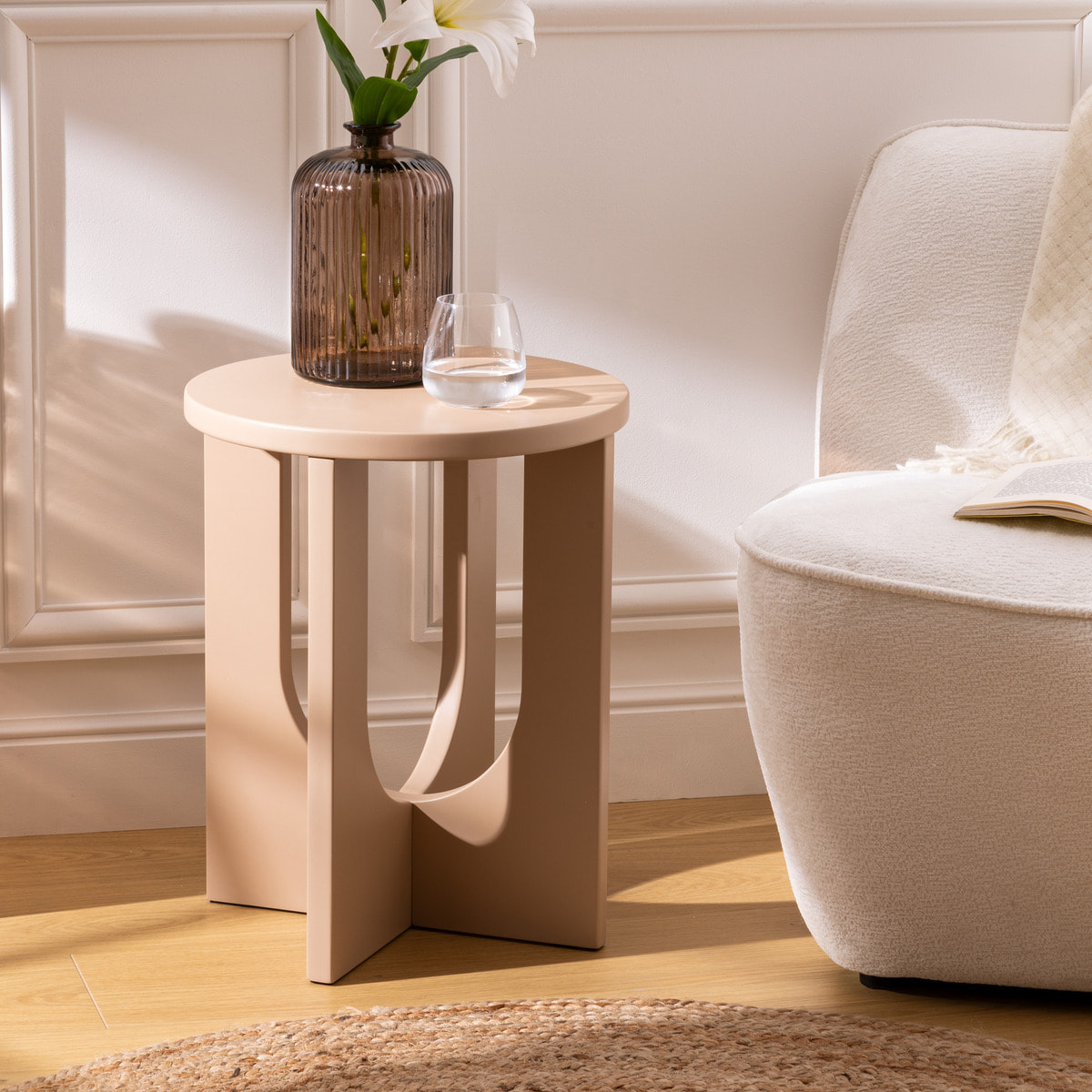 Table d’appoint "Bloom" noisette 50,540x40cm