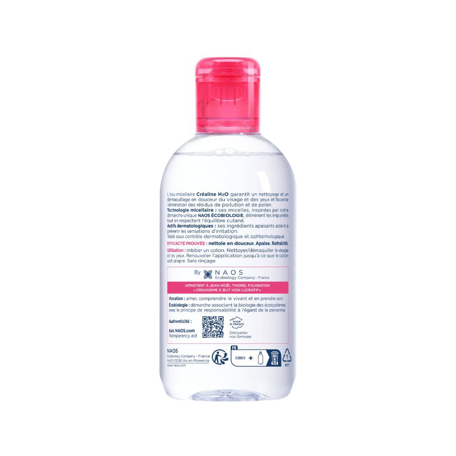 Créaline H2O - Eau Micellaire Démaquillante Sans Rinçage - Peaux Sensibles