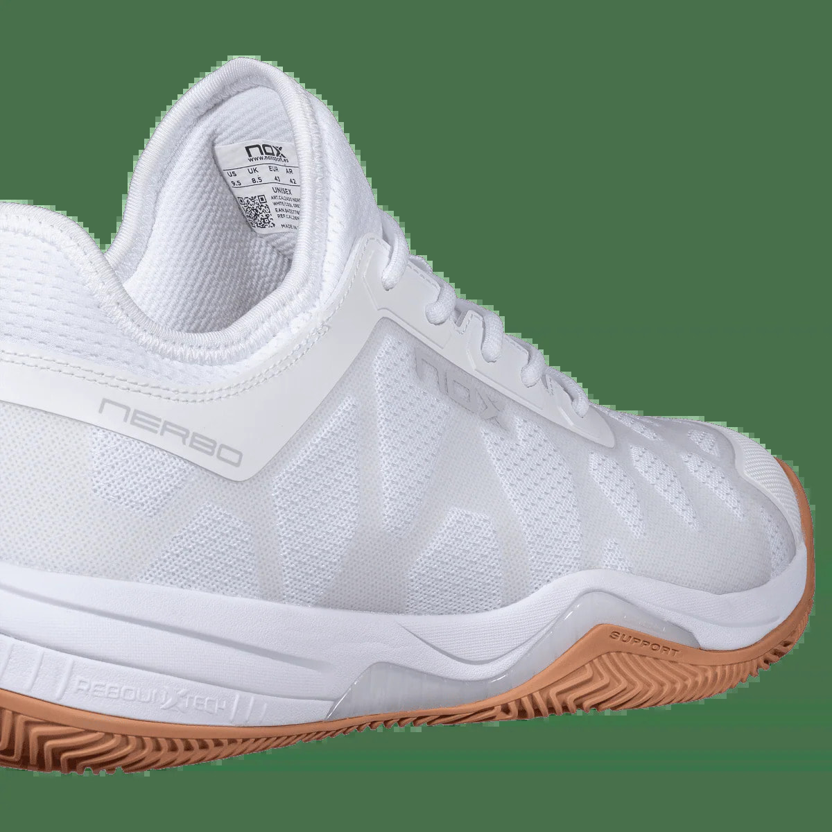 Zapatillas de Pádel NERBO Blanco/Suela Caramelo