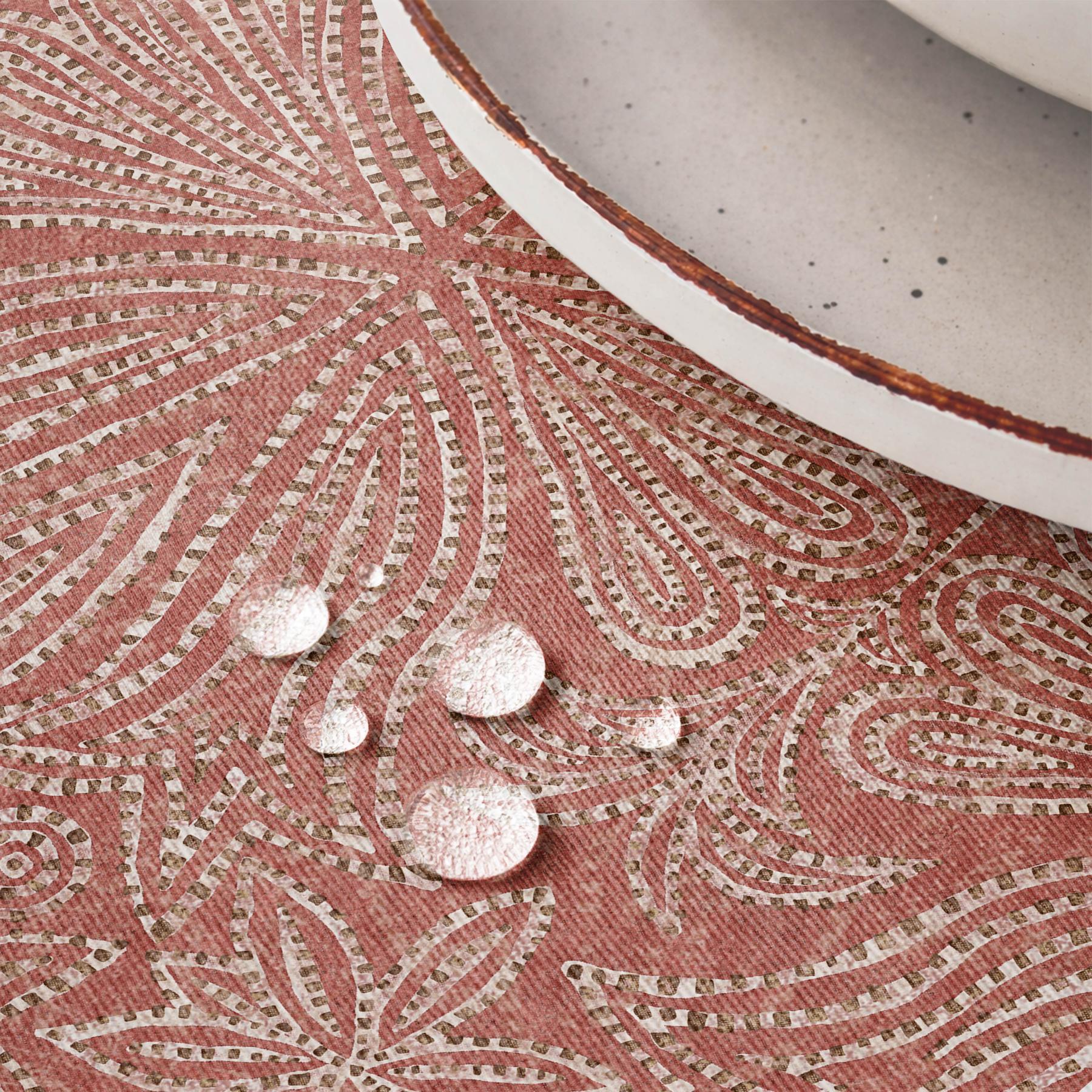 Nappe imprimée anti-taches NIKOL TERRACOTA