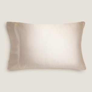 Funda de almohada seda y algodón satén 300 hilos Silkcot color dorado Seda