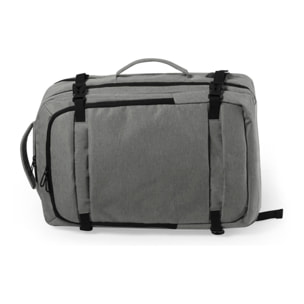 DAM Mochila Sulkan multi compartimento, porta Laptop 17". Toma USB externa. Adaptable a Trolley. 32x20x46 Cm. Color: Gris