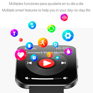 Smartwatch QS08. Schermo curvo AMOLED da 1,85 pollici, chiamata bluetooth, assistente vocale e modalità sport