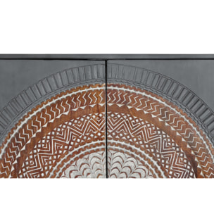 Alacena de Madera de Mango 107 Cm Estilo Étnico Contemporáneo Industrial
