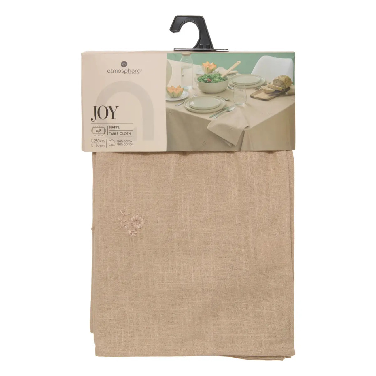 Nappe Joy 150x250cm beige lin