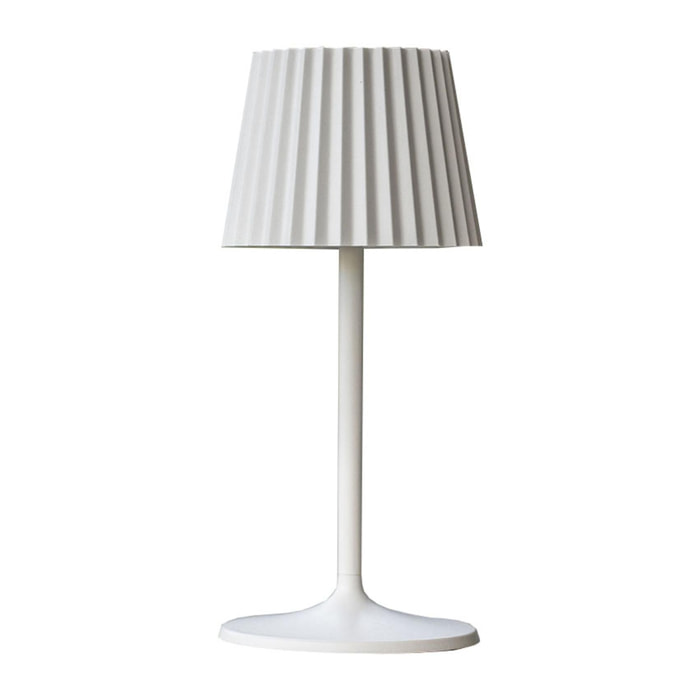 Lampe de table sans fil LED ABBY WHITE H30CM