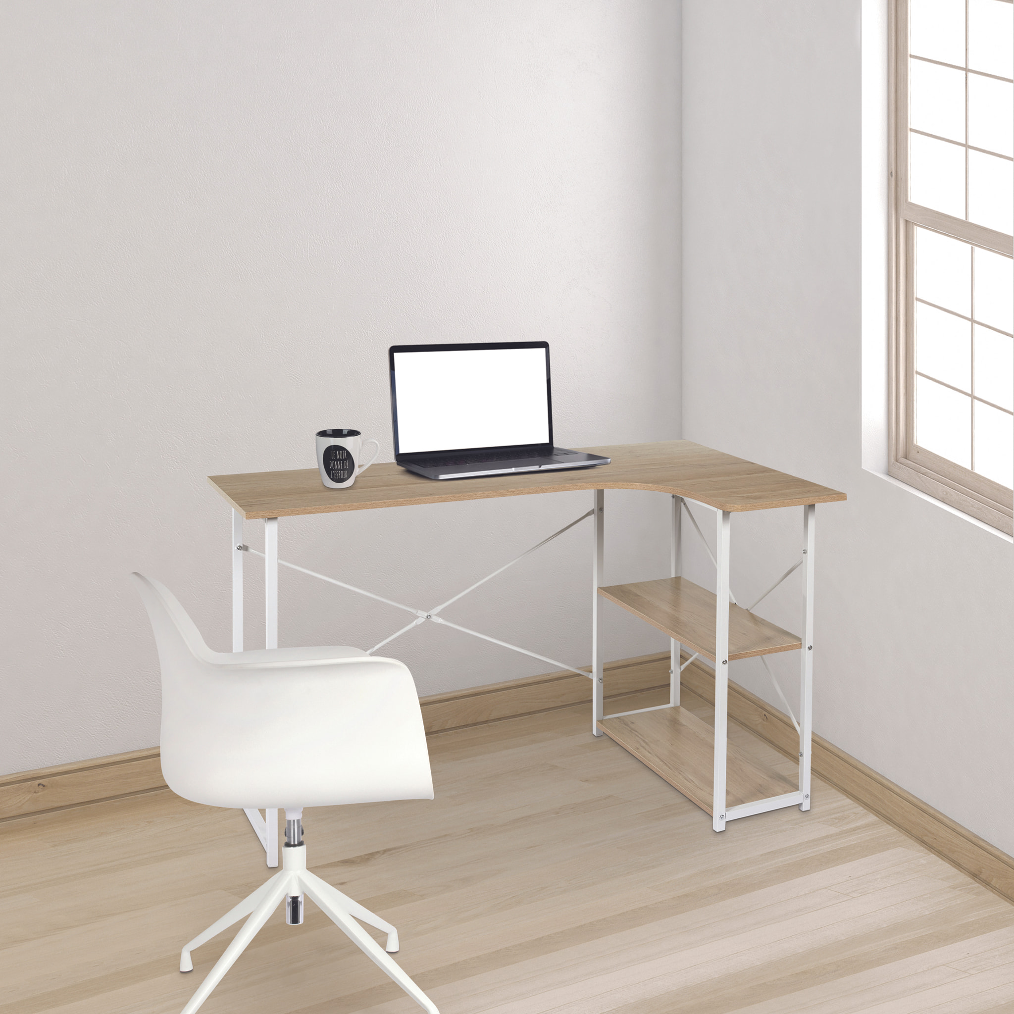 Bureau D Angle Job Blanc