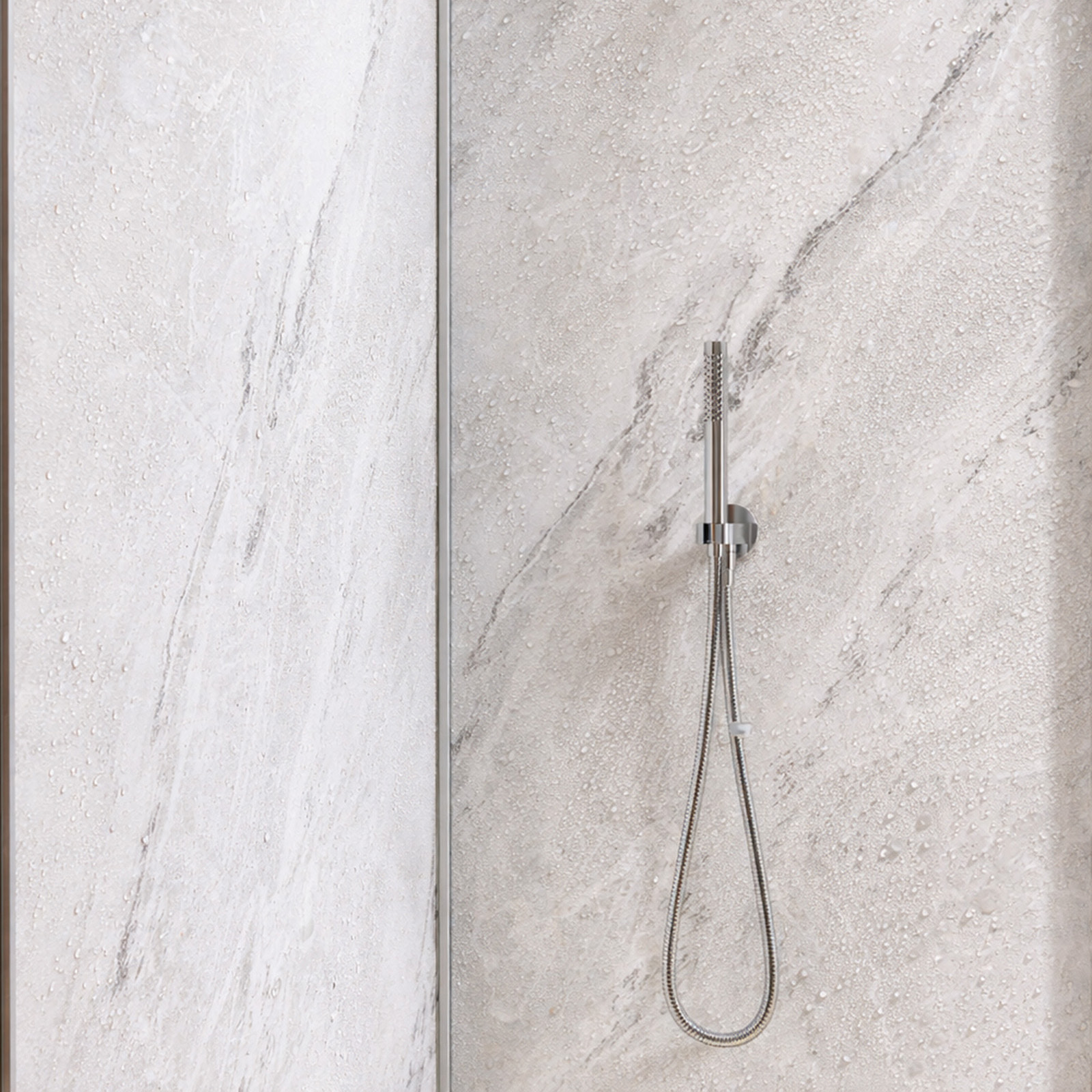 Pack 3 Panneaux Muraux Pierre Artic Storm 90x250 cm + Profilés Chrome - STONE'IT