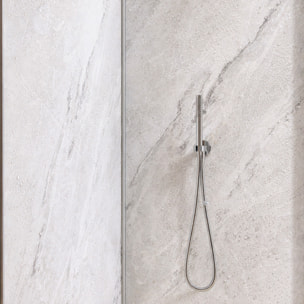 Pack 3 Panneaux Muraux Pierre Artic Storm 90x250 cm + Profilés Chrome - STONE'IT