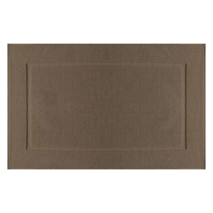 Tapis de bain pur coton 850 g/m² uni brun marron Vitae chocolat