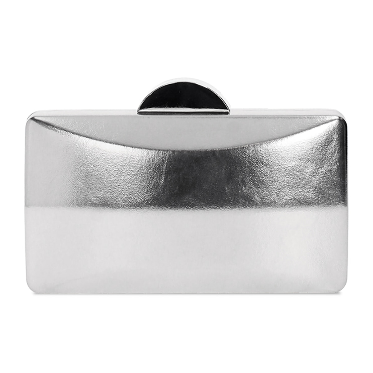 Clutch donna argento in laminato