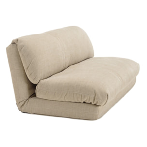 ANGELE - Chauffeuse convertible 2 places en tissu couleur beige