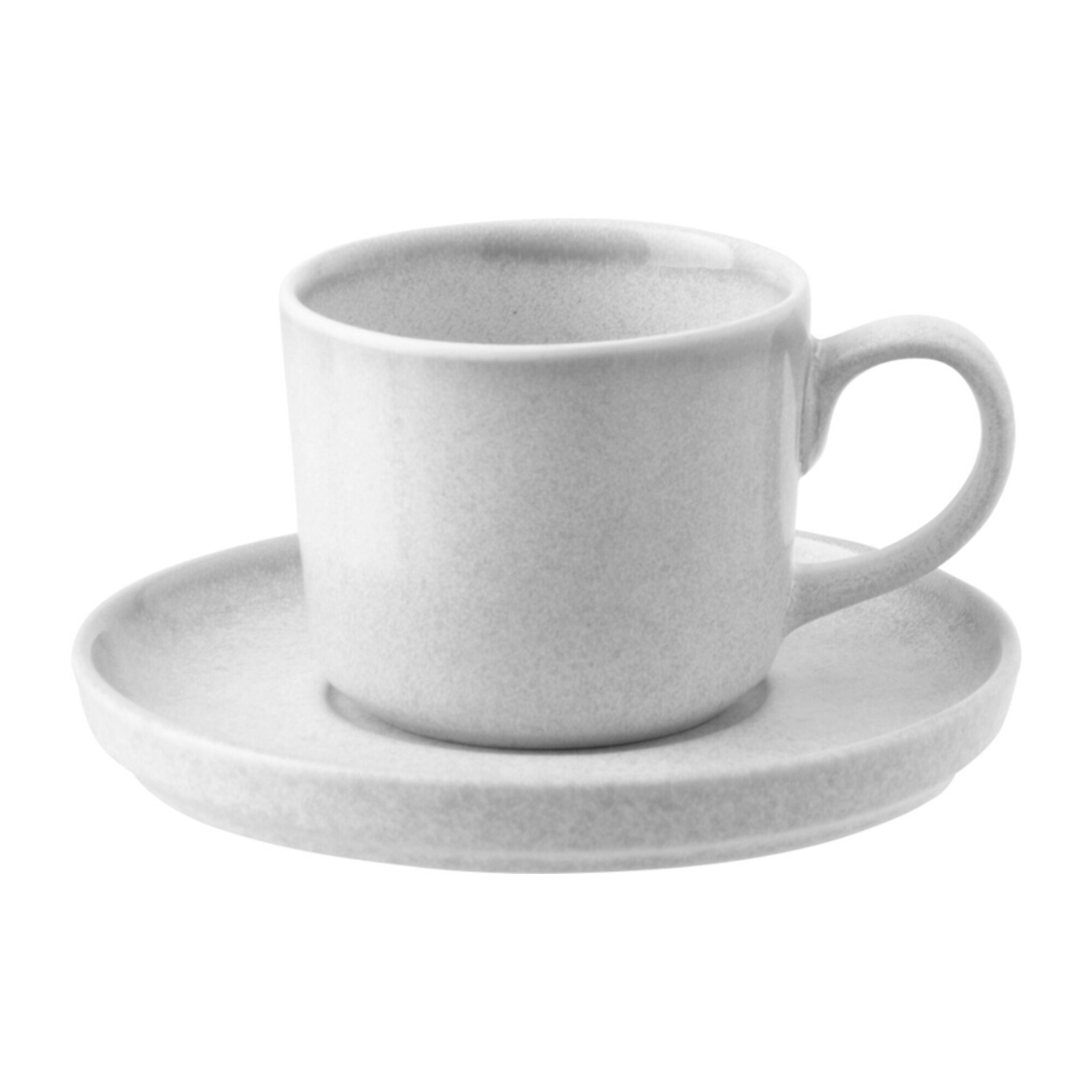 J-Line Tasse + Sous-tasse Luna - céramique - gris clair