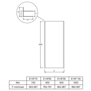 Paroi douche latérale Serenity, 90 cm