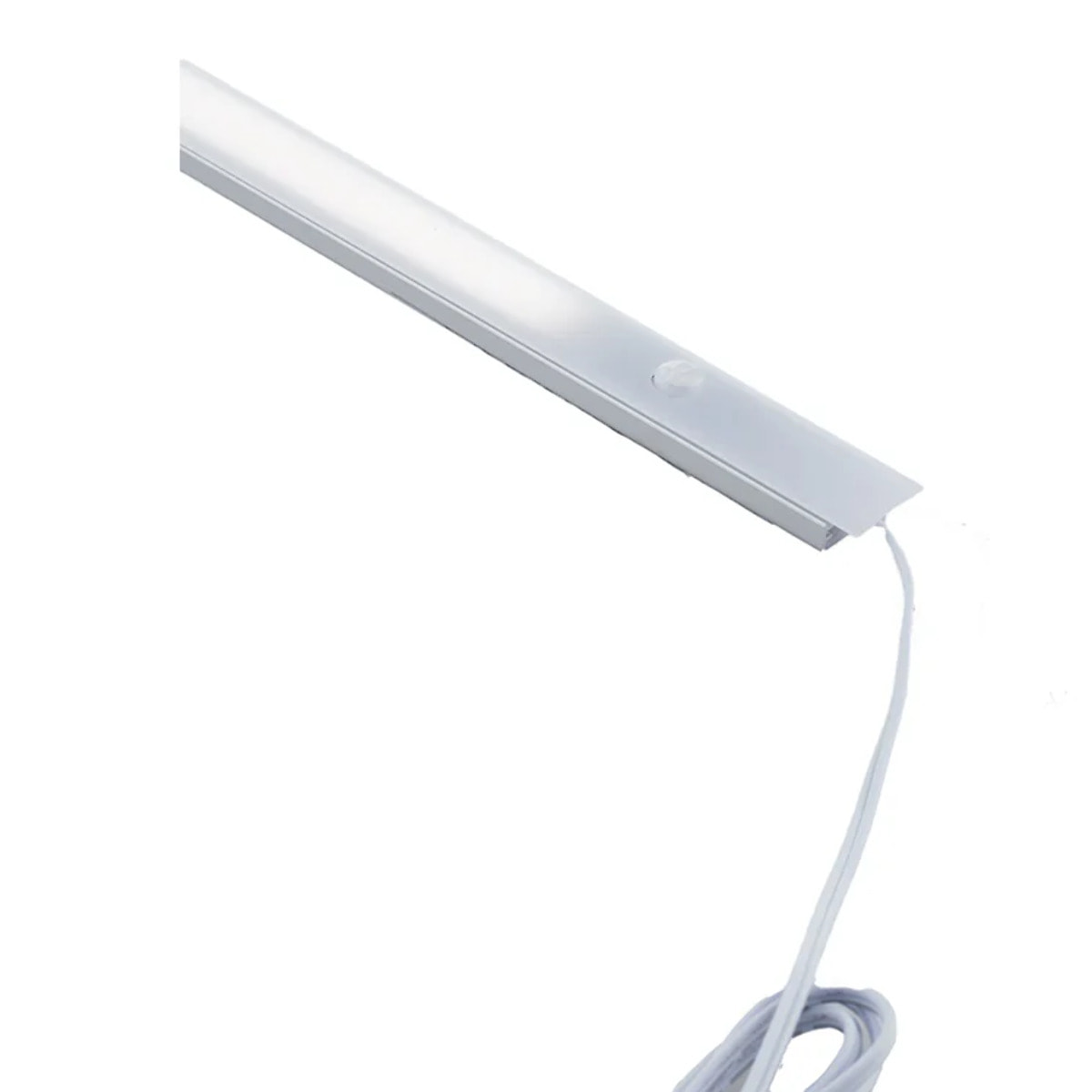 Barra LED LINE in alluminio argento con sensore di movimento 127 cm.