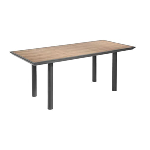 Mesa fija de comedor – Nogal y gris antracita