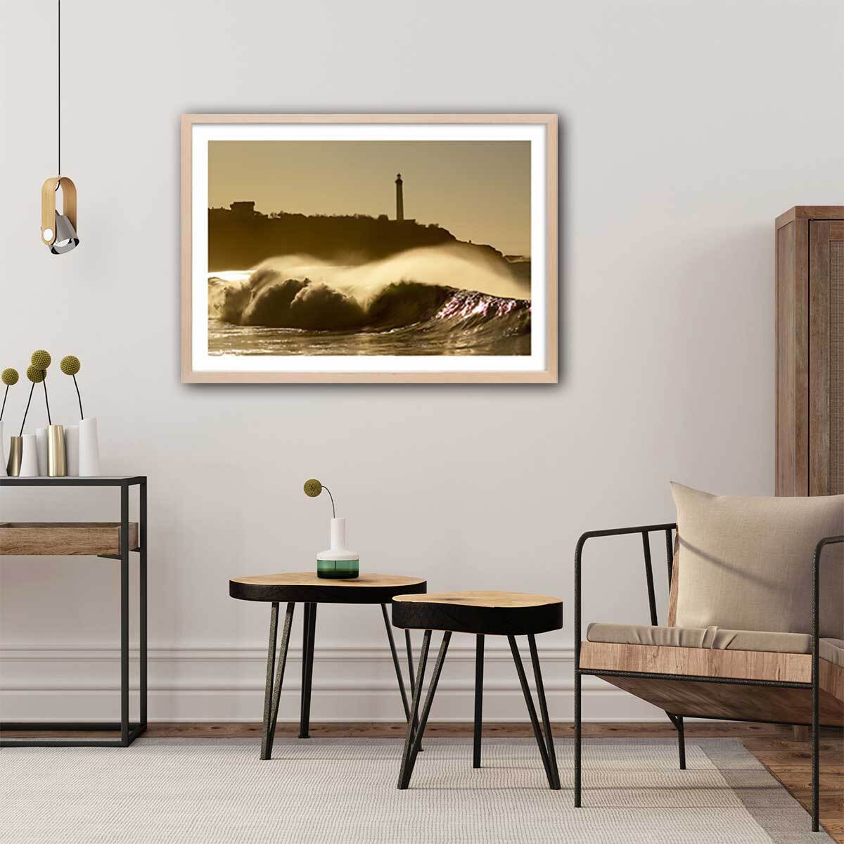 Affiche Biarritz Le phare de la pointe Saint Martin Affiche seule