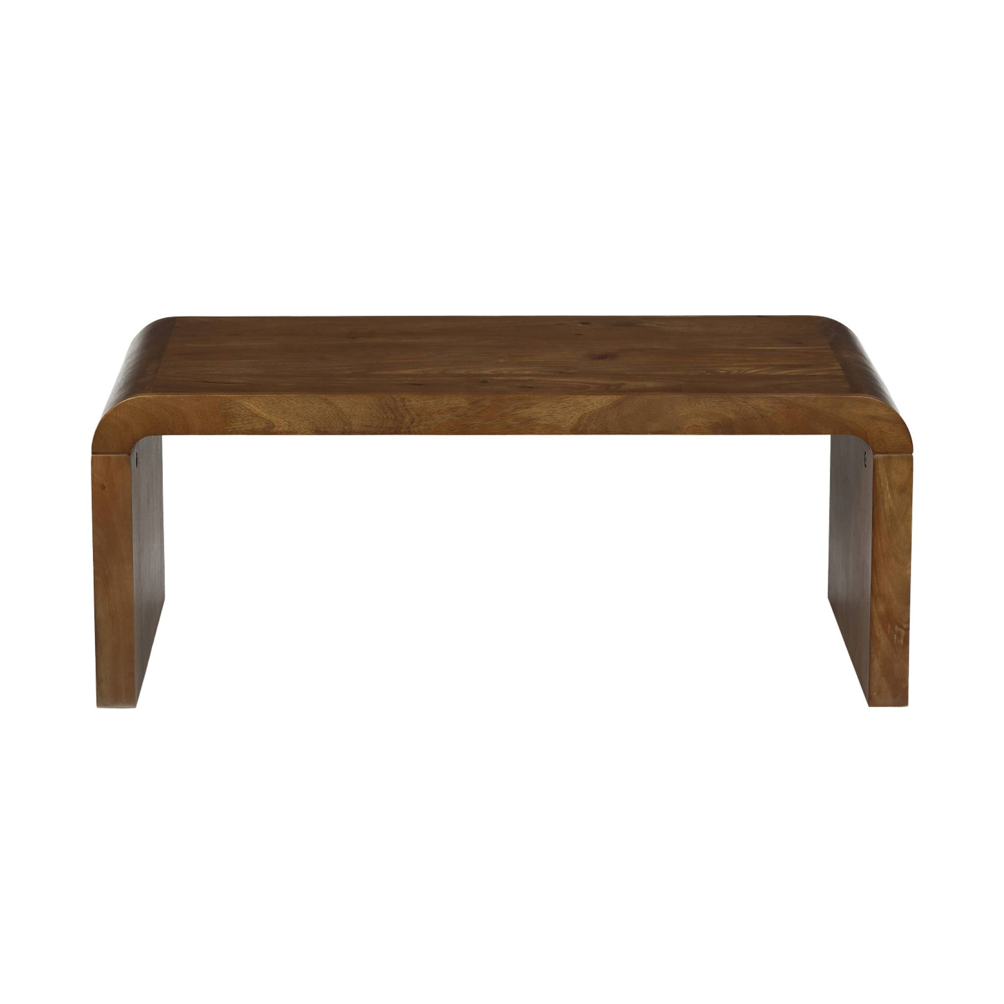 Table basse rectangulaire en bois de manguier massif 100cm noyer
