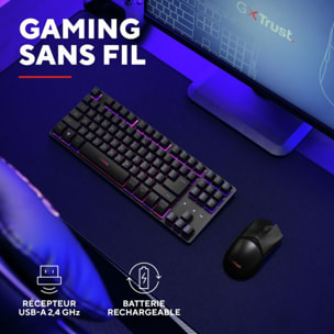 Pack clavier et souris gamer TRUST Combo TKL THADO RGB