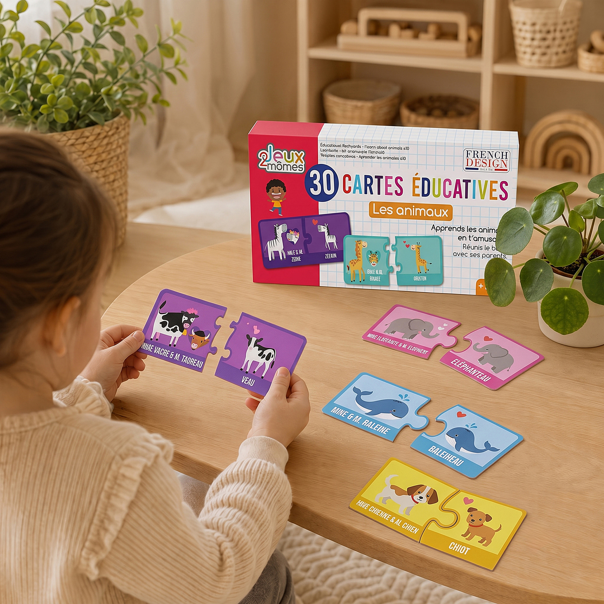 CARTE EDUCATIVE J APPRENDS LES ANIMAUX X30