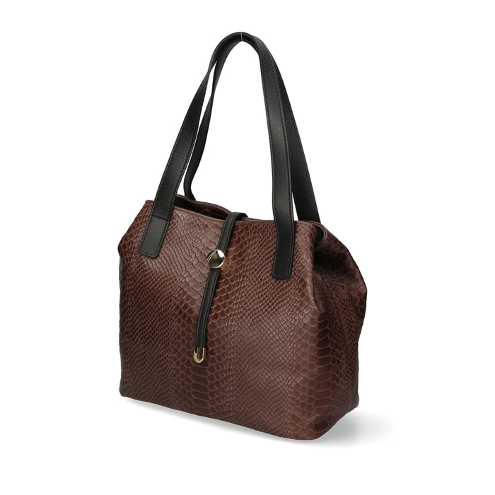 Borsa a mano da Donna Clarissa in Vera Pelle Made in Italy 26x32x15 cm