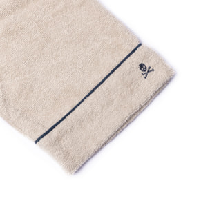 Scalpers Albornoz liso con ribete y detalle bordado beige