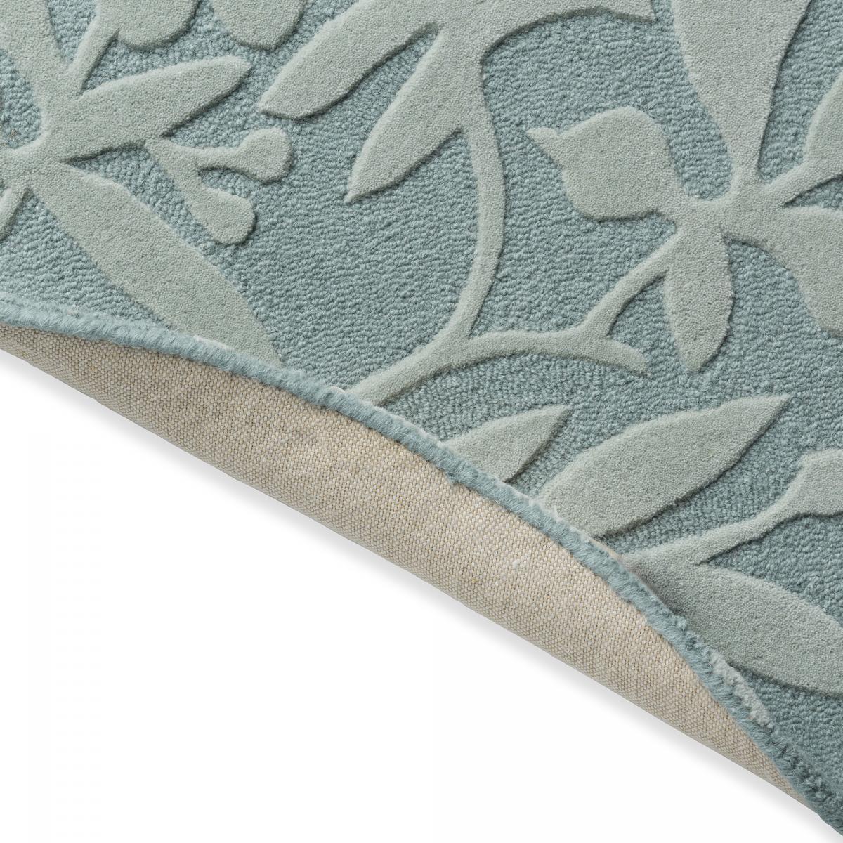 Tapis rond fait main en laine motif floral ALTA