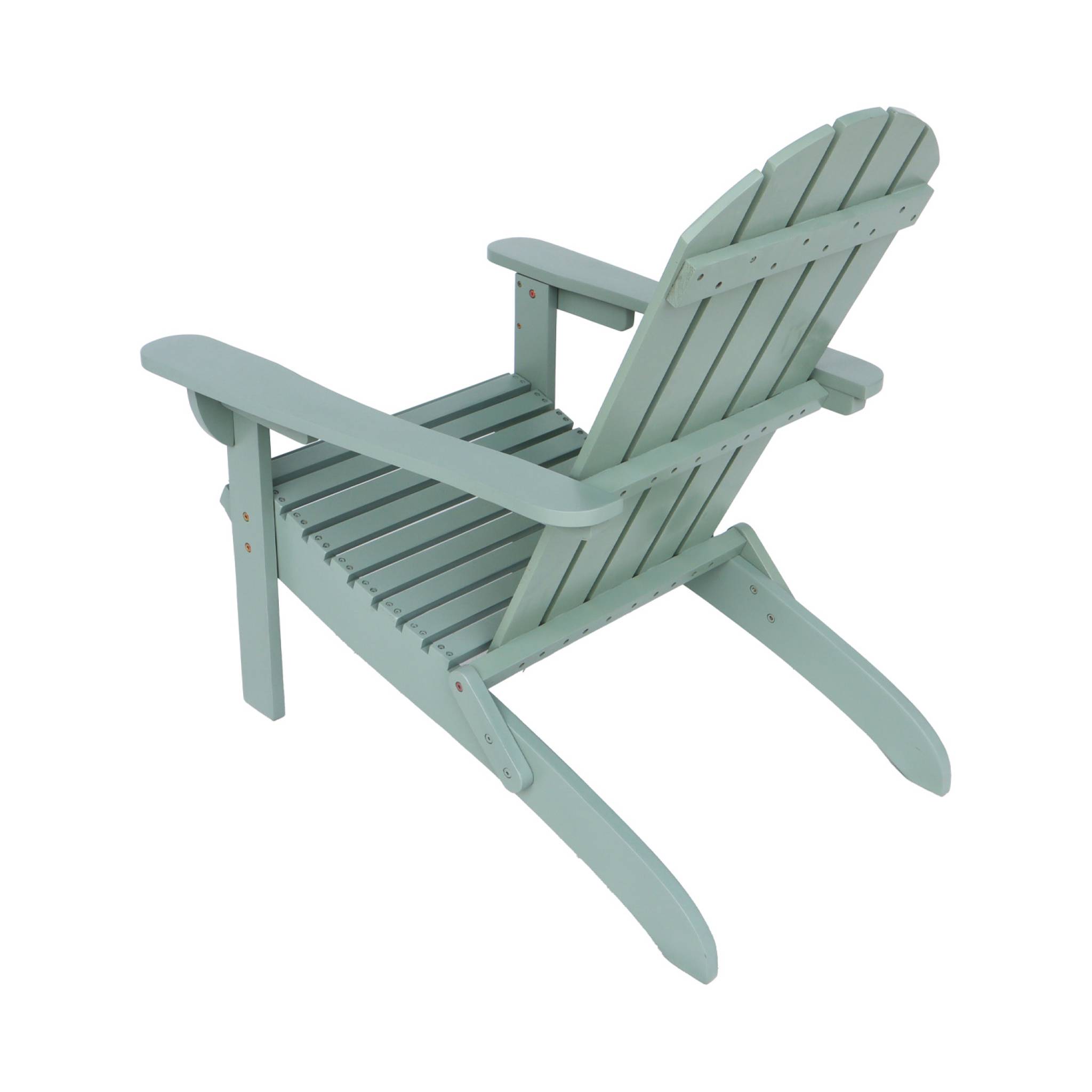 Fauteuil adirondack vert de gris en bois d'acacia avec accoudoirs KERINA. plusieurs coloris. 90 x 71 x 91.5 cm