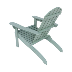 Fauteuil adirondack vert de gris en bois d'acacia avec accoudoirs KERINA. plusieurs coloris. 90 x 71 x 91.5 cm