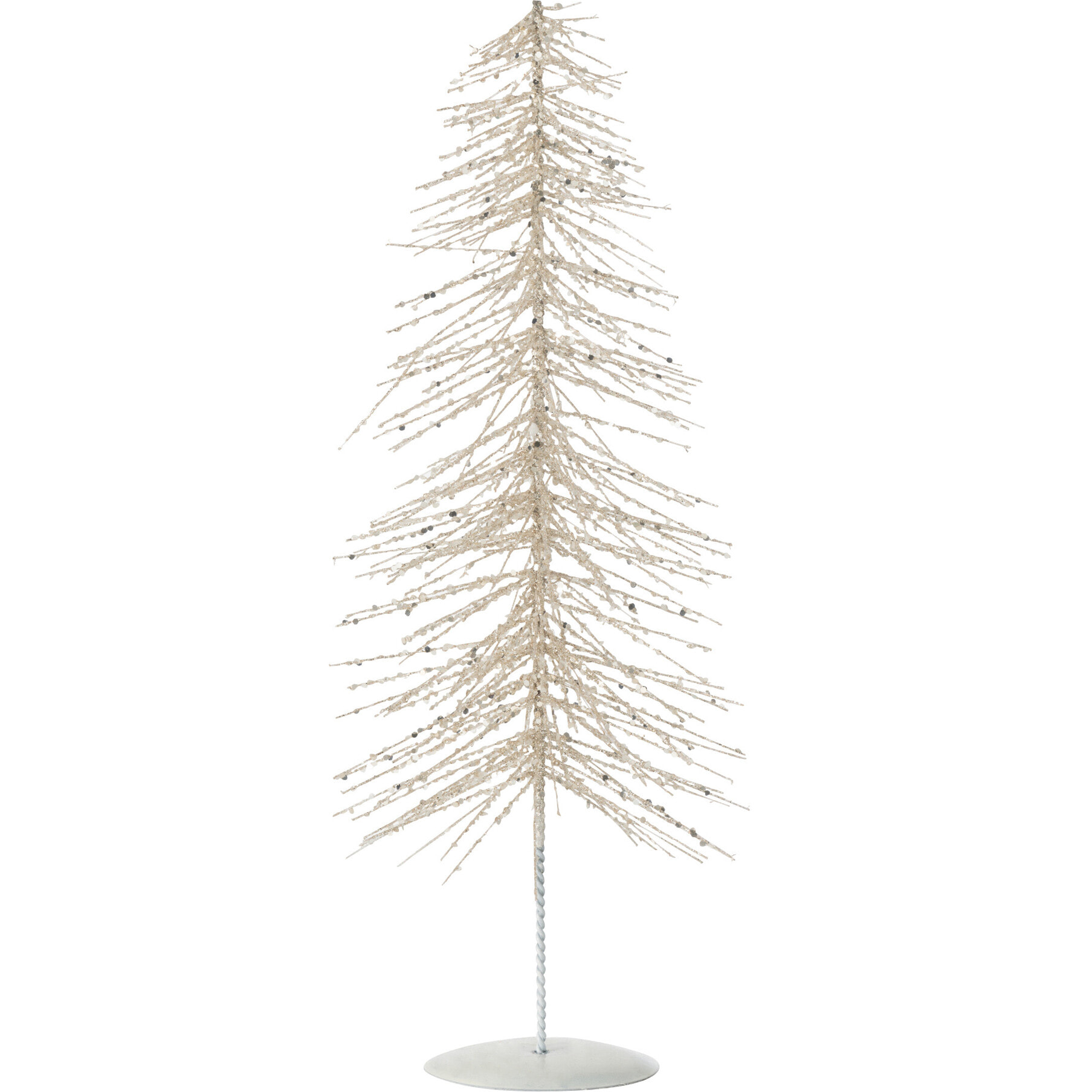 J-Line décoration Sapin De Noël Paillettes - métal/plastique - blanc/argenté - medium