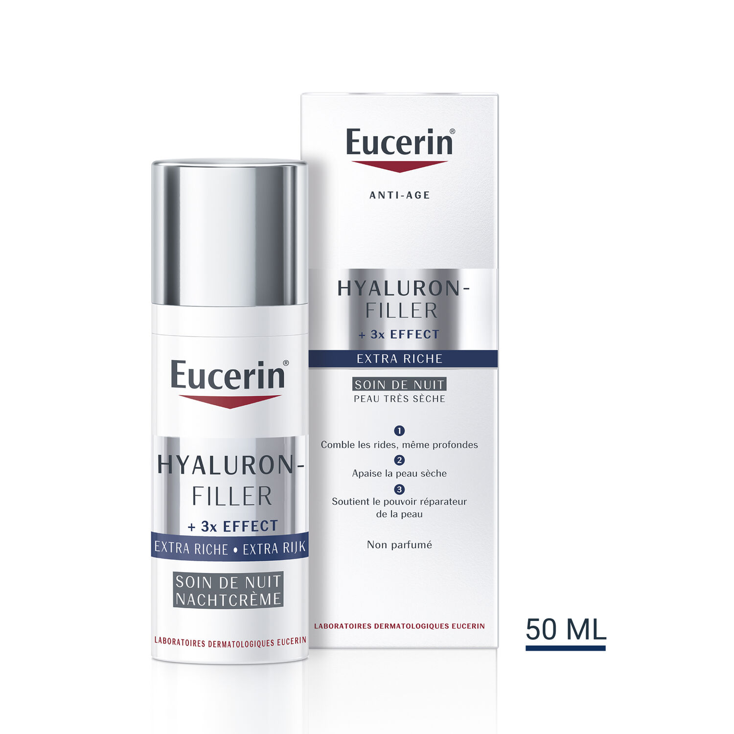 Hyaluron-Filler Extra Riche - Soin Anti-Rides de Nuit - Peaux Sèches 50 ml