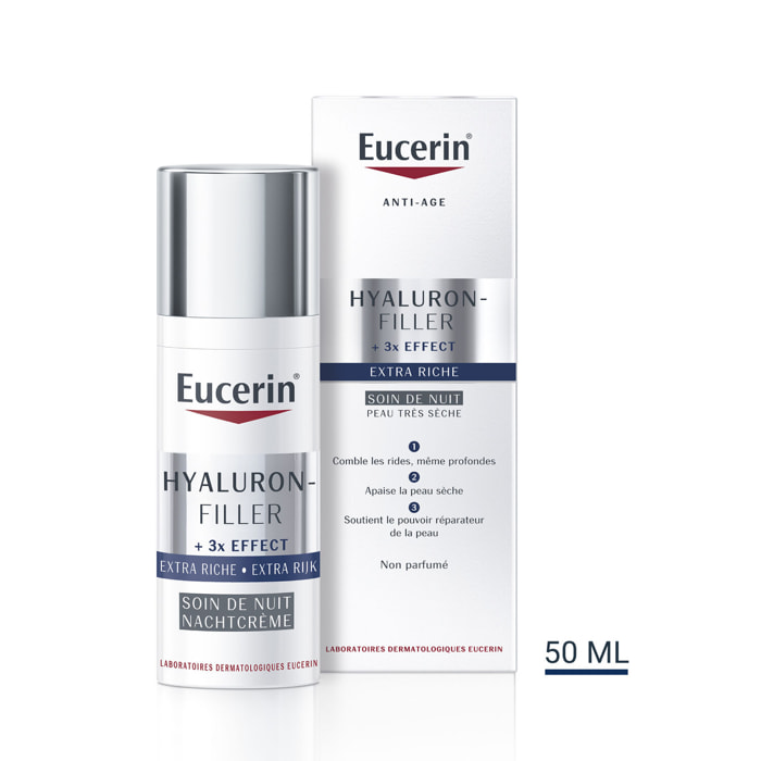 Hyaluron-Filler Extra Riche - Soin Anti-Rides de Nuit - Peaux Sèches 50 ml