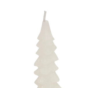 Lot de 2 bougies bâton sapin blanc
