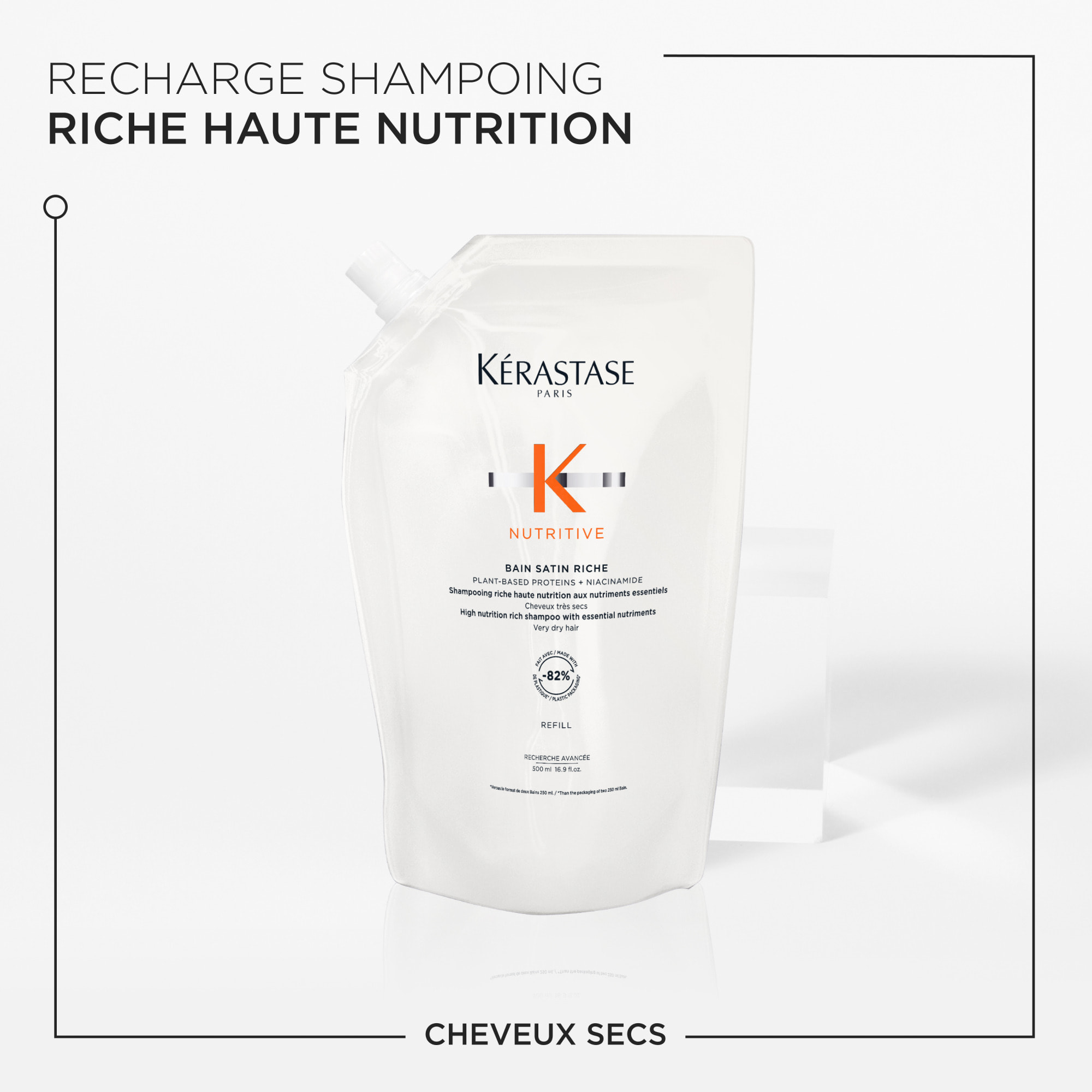 Nutritive - Recharge Shampoing riche haute nutrition pour cheveux très secs 500ml