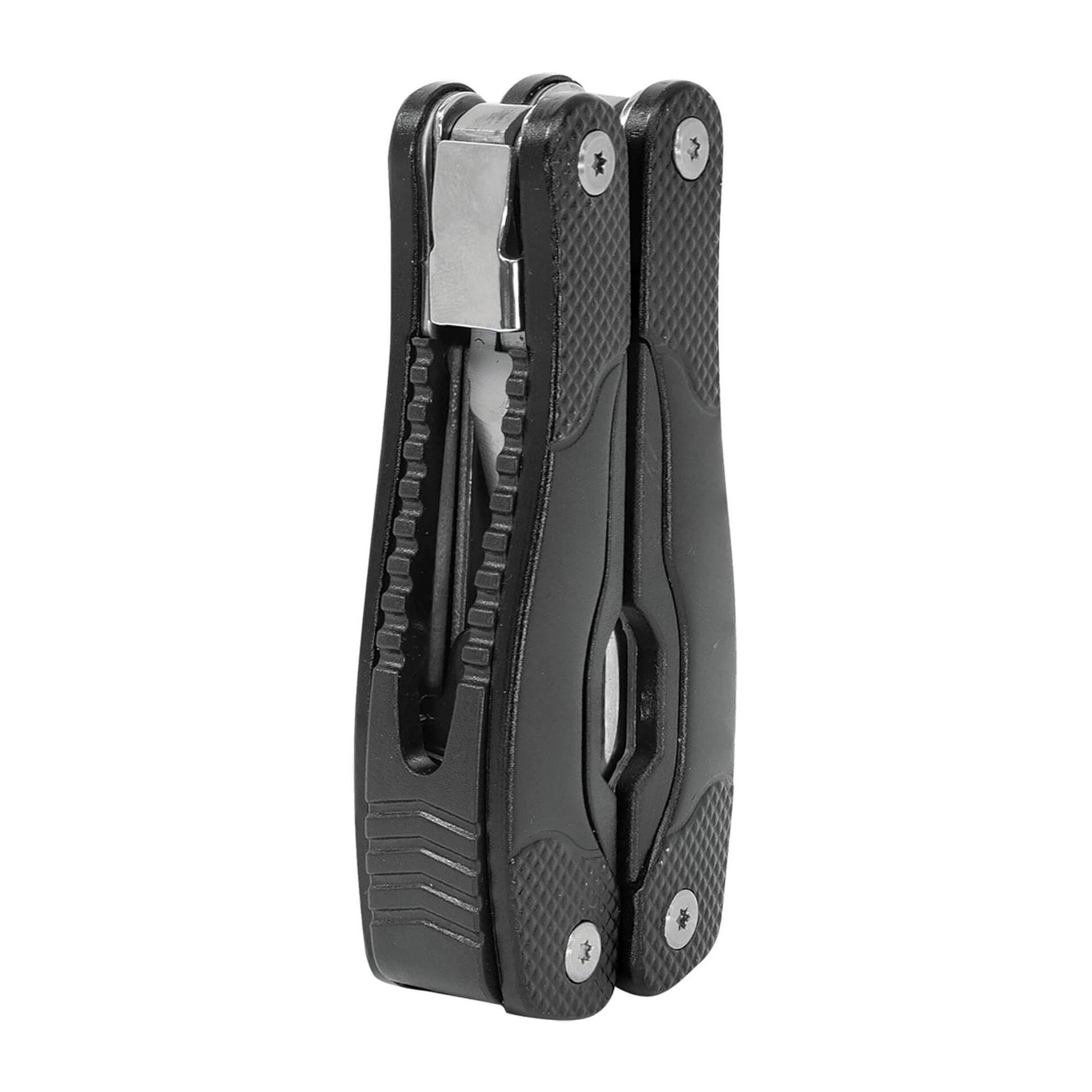 Well home alicates multi herramientas con 16 funciones en acero inoxidable con mango negro 15,5cm