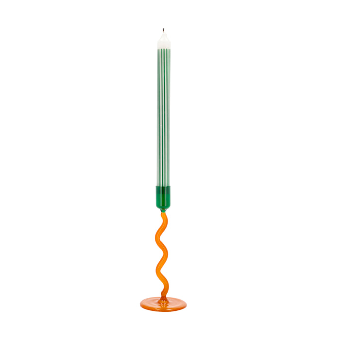 Bougeoir en verre Vivid
