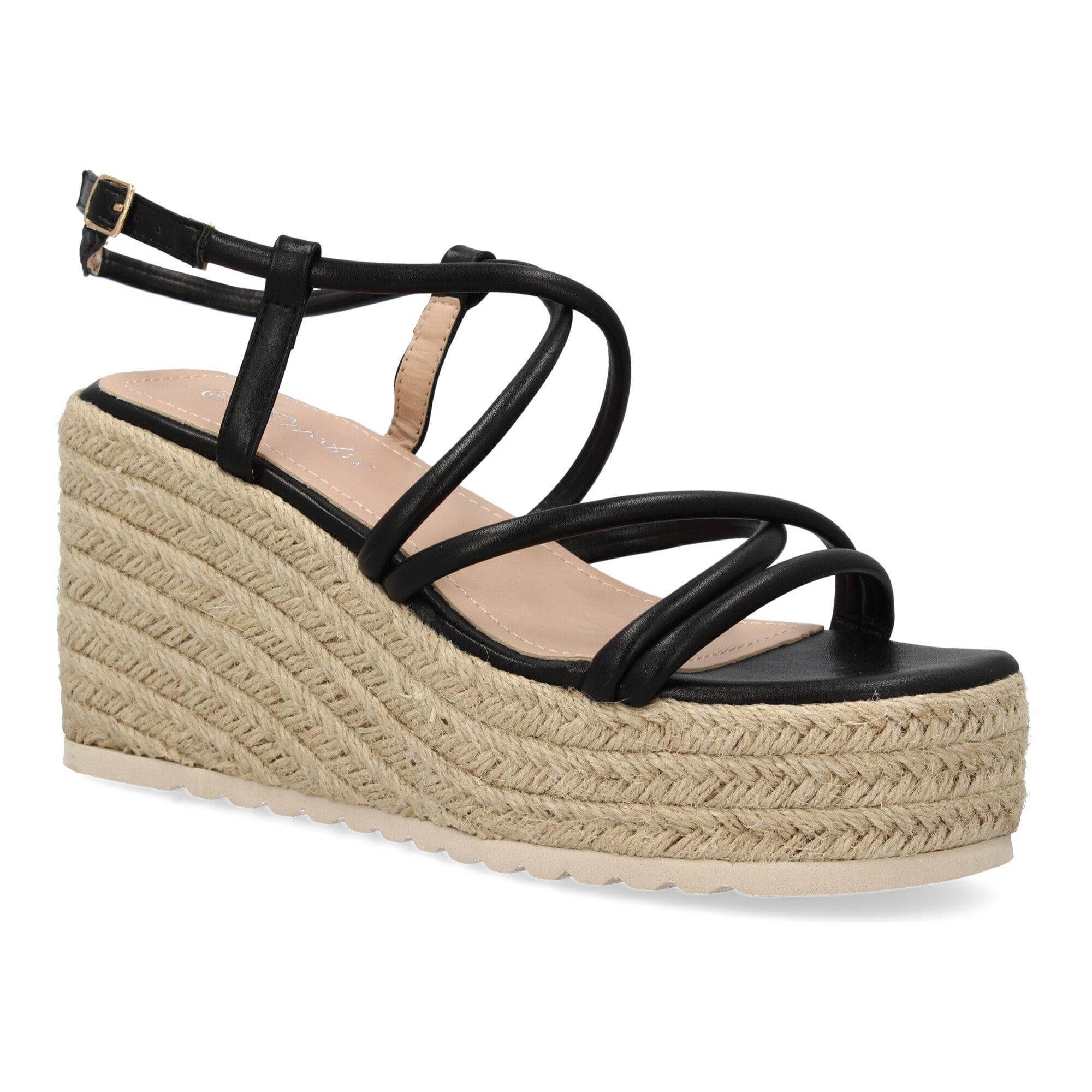 Sandalias de cuña de yute para mujer, comodas y elegantes diseño moderno con tiras cruzadas