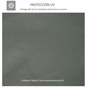 Outsunny Techo de Repuesto 4x3 m para Cenador Jardín Exterior 2 Niveles Gris