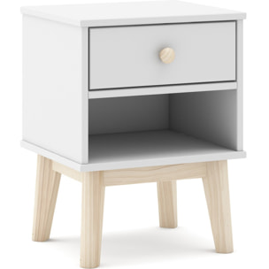 Table de chevet enfant 1 tiroir en bois - ELISE